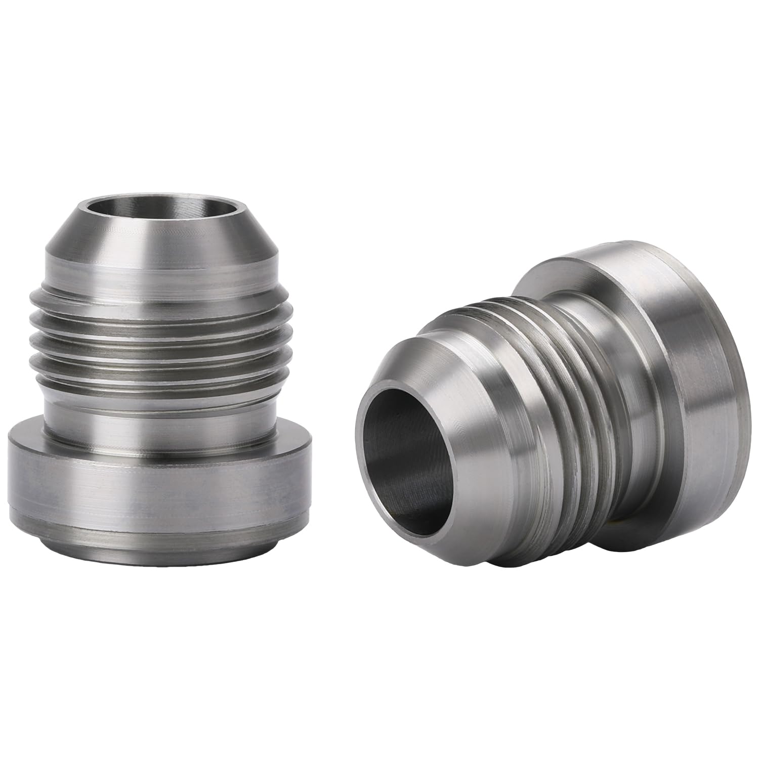 Podavelle 10AN weld bung pack 2 close-up shows precise mild steel build for durable connections.