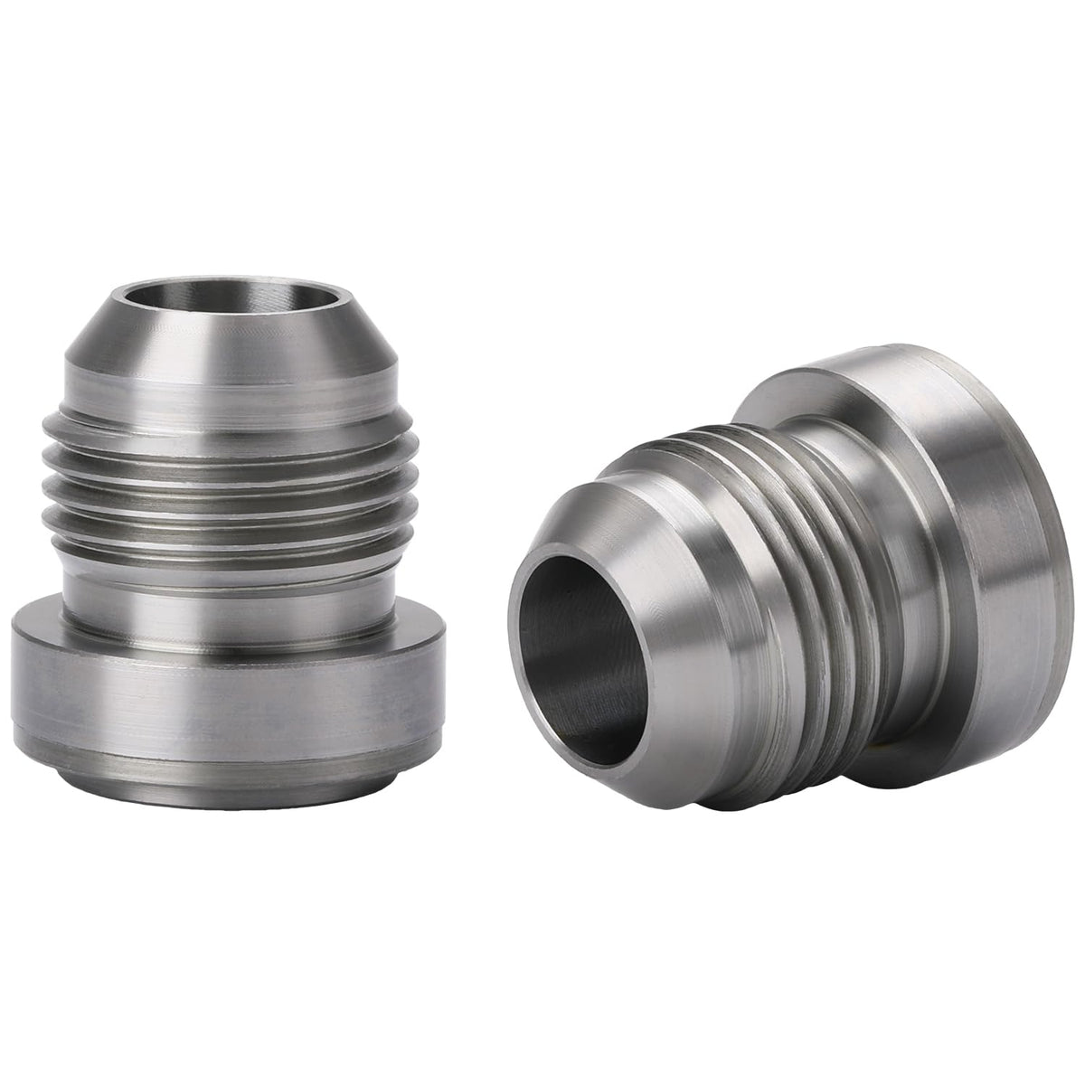 Podavelle 10AN weld bung pack 2 close-up shows precise mild steel build for durable connections.