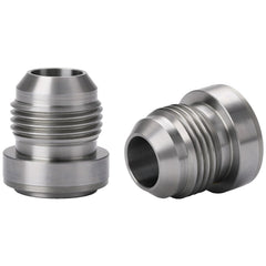 Podavelle 10AN weld bung pack 2 close-up shows precise mild steel build for durable connections.