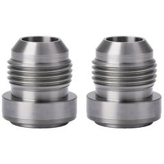Podavelle 10AN weld bung mounting feature showing stepped end for easy installation.