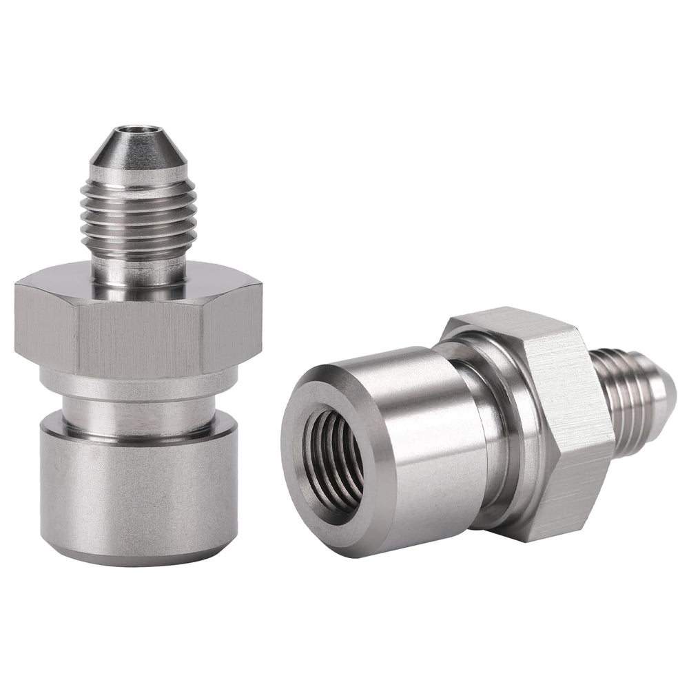 Podavelle adapter connecting 3AN hose to brake line for calipers or wheel cylinders.