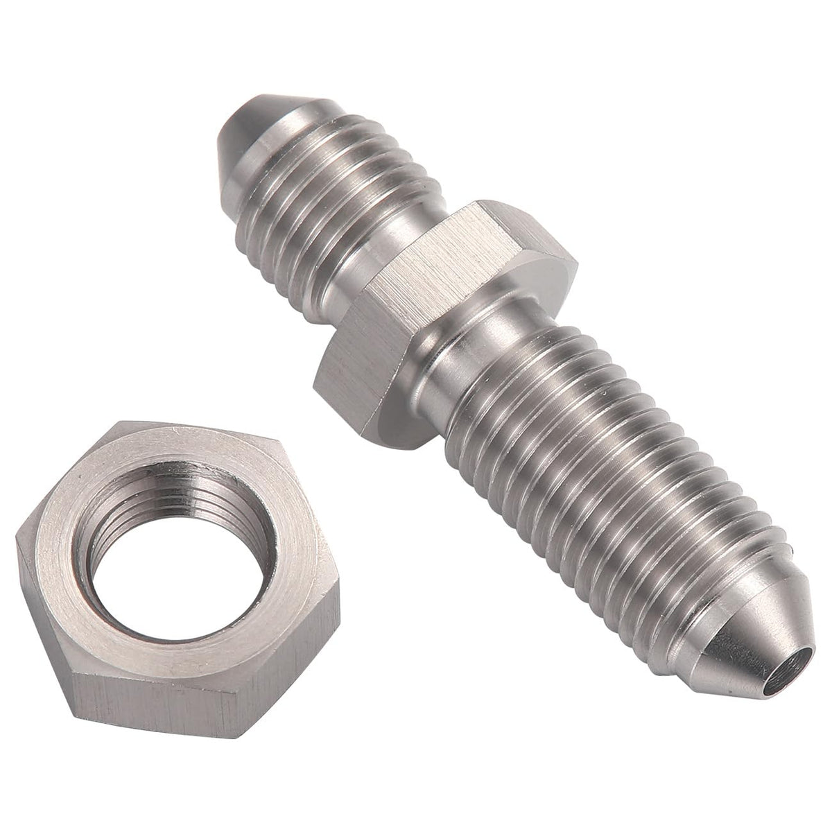 Podavelle 3AN bulkhead adapter—straight with nut for secure firewall connections.