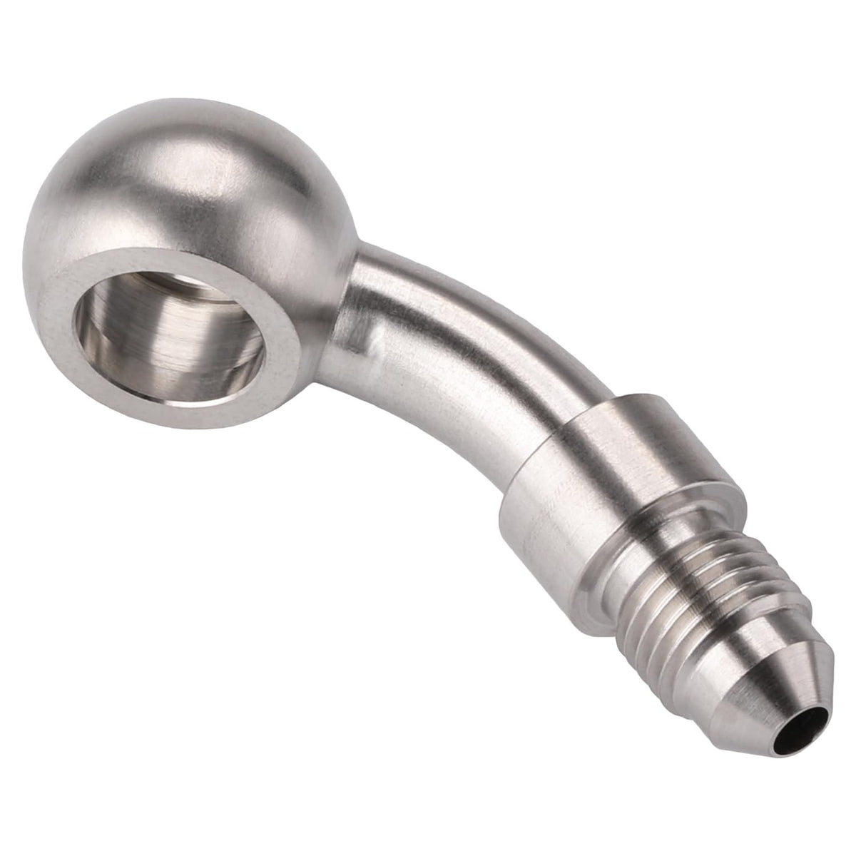 Podavelle 3AN to 10mm banjo 45-degree fitting close-up for secure connections