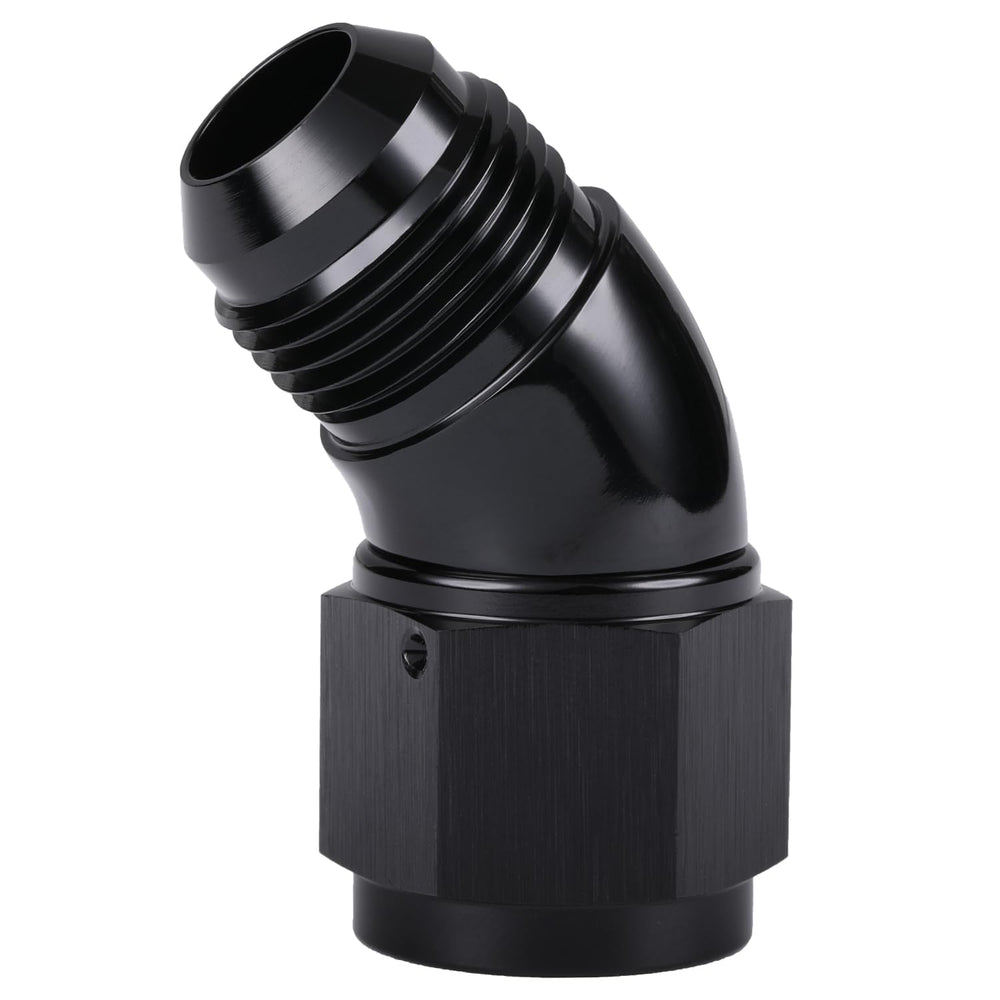 Podavelle 45-degree swivel adapter in black for secure fuel line connections