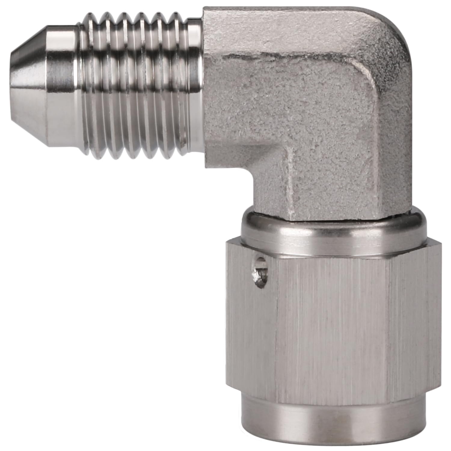 Podavelle 4AN 90-degree swivel brake fitting for secure line routing