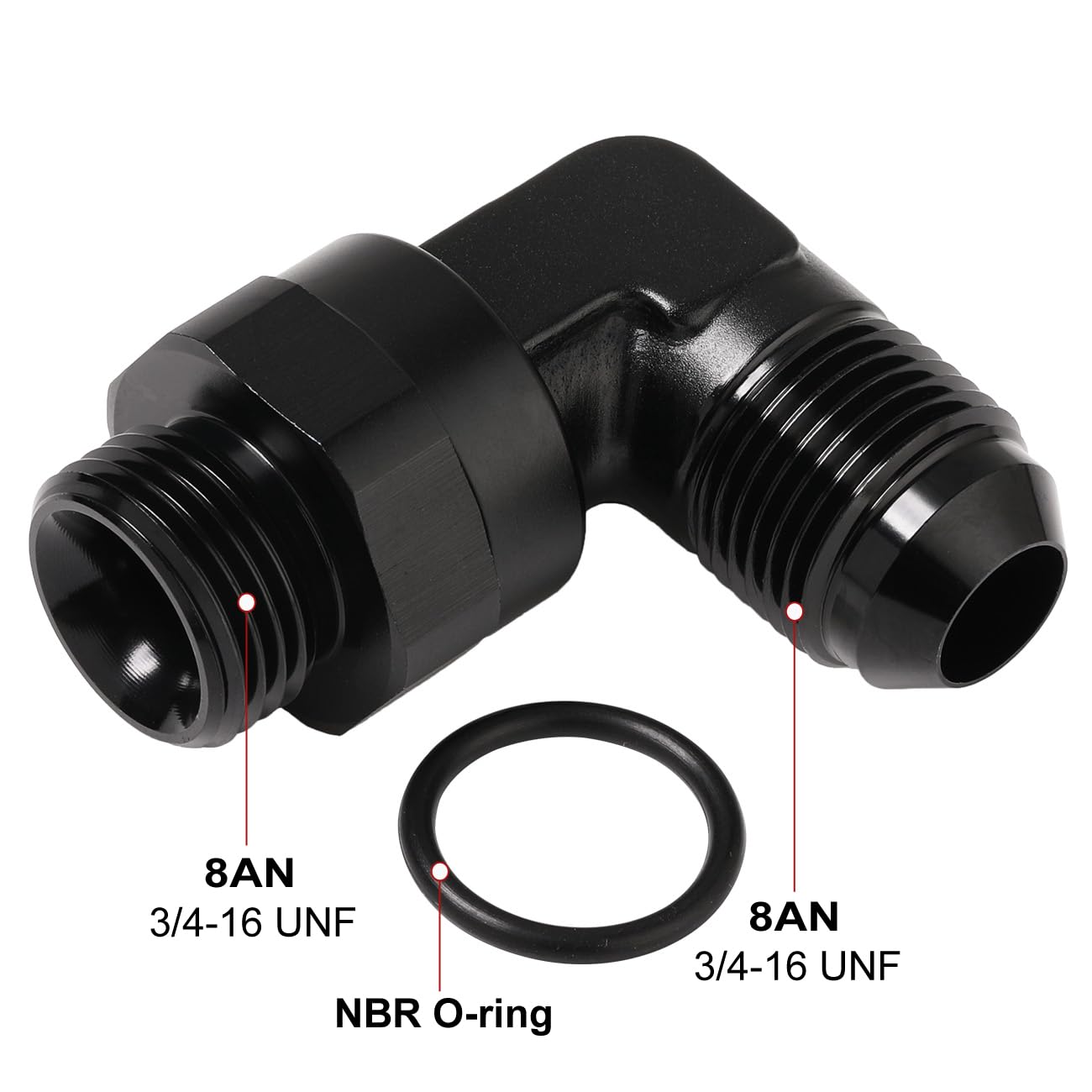 Podavelle 6061-T6 aluminum fitting with anodized finish for durability.