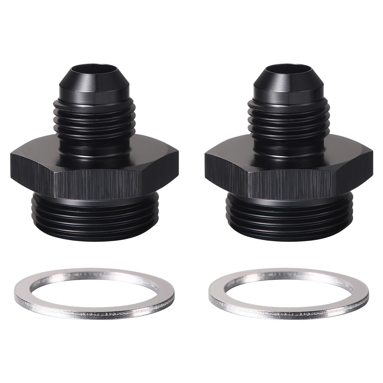 Podavelle 6AN flare adapter converts Holley 7/8-20 carb inlet to AN connection with aluminum durability.