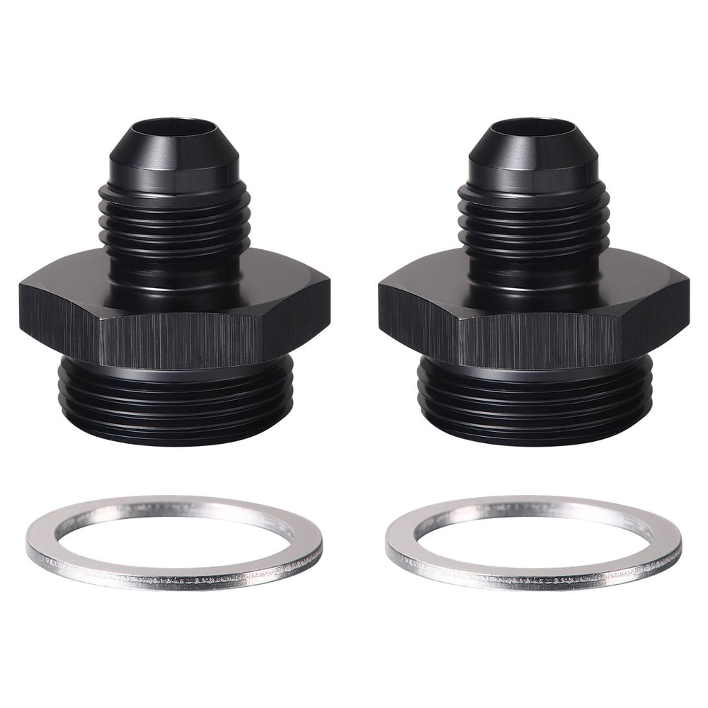 Podavelle 6AN flare adapter converts Holley 7/8-20 carb inlet to AN connection with aluminum durability.