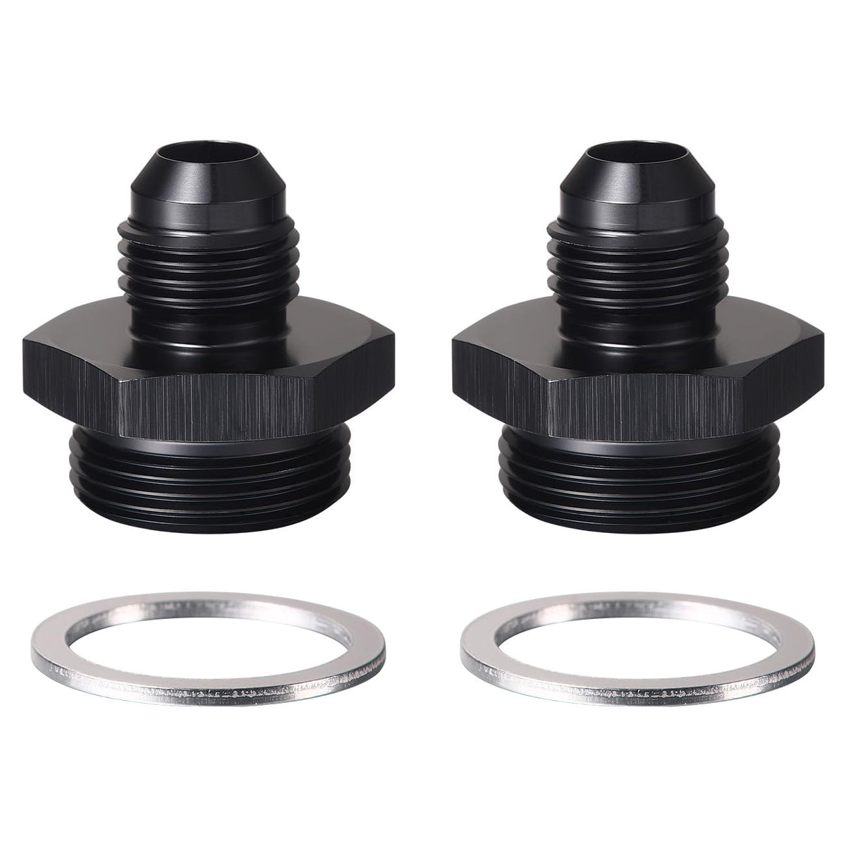 Podavelle 6AN flare adapter converts Holley 7/8-20 carb inlet to AN connection with aluminum durability.