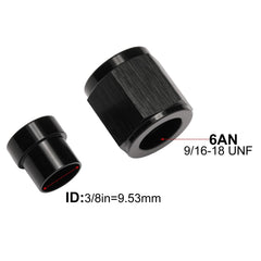 Podavelle 6AN hardline sleeve offers a precise fit for 3/8 inch tubing.