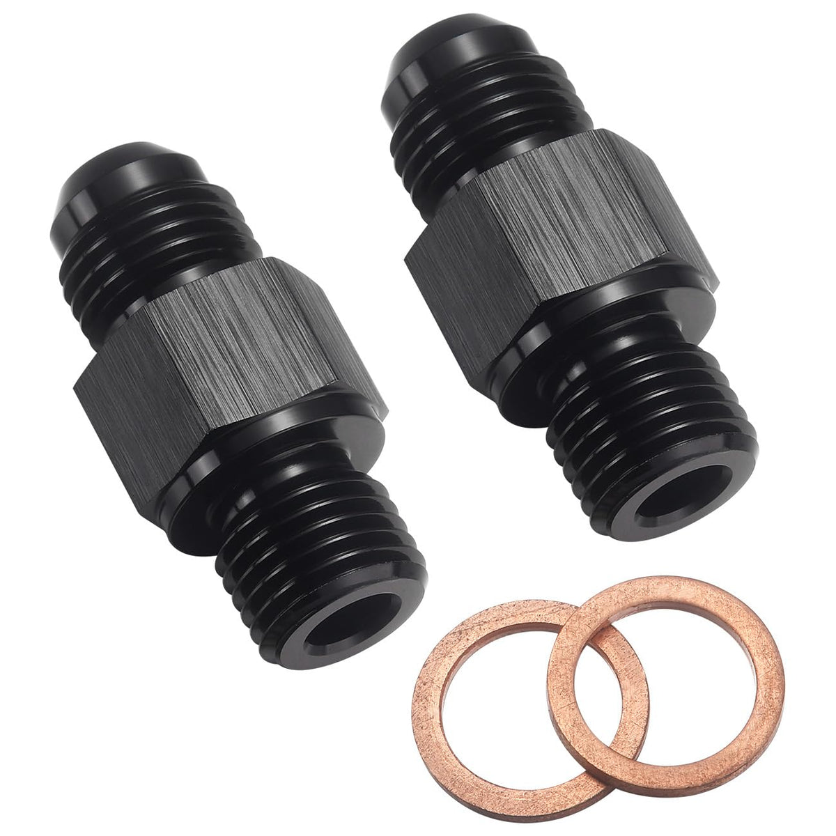 Podavelle 8AN to 1/4 NPSM adapter fitting for braided line connections
