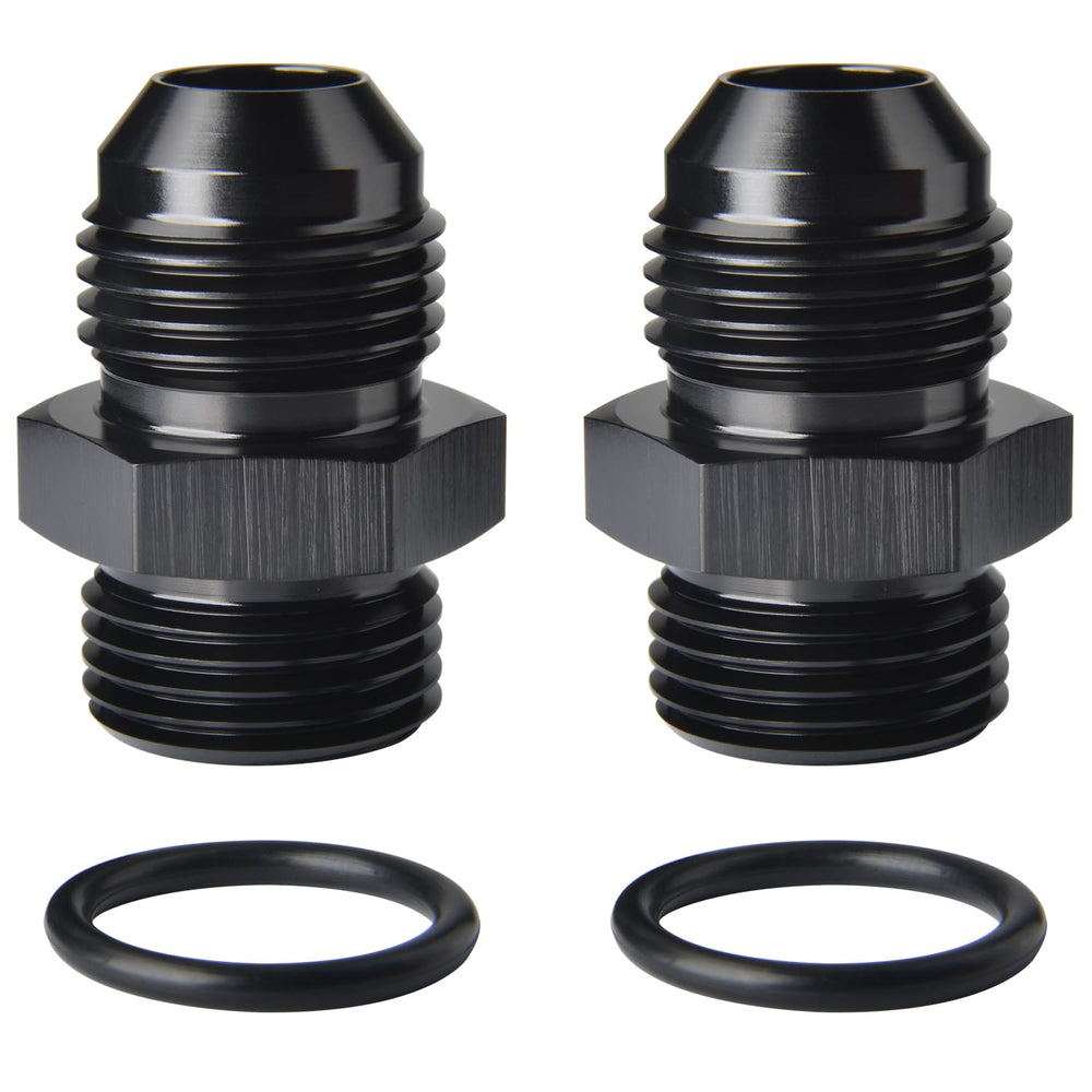 Podavelle 8AN flare to 8AN ORB adapter rail, pack of 2 for robust fuel fittings
