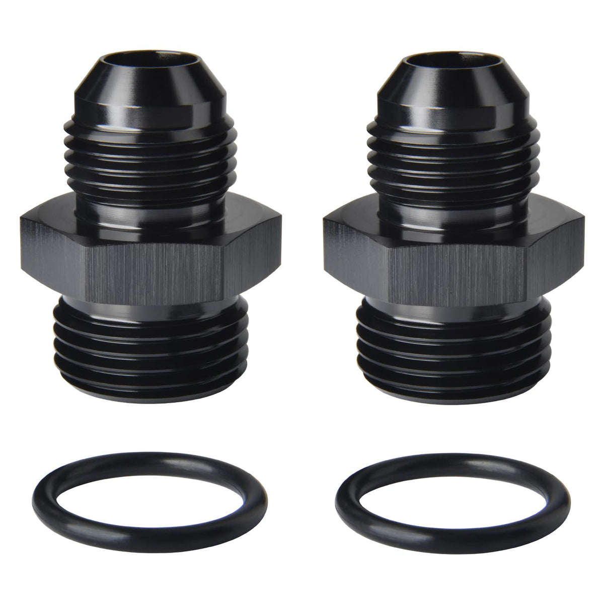Podavelle 8AN to 10AN rail adapter pack of 2 for fuel system upgrades.