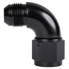 Podavelle 90-degree 10AN swivel adapter for compact routing in fuel and oil lines.