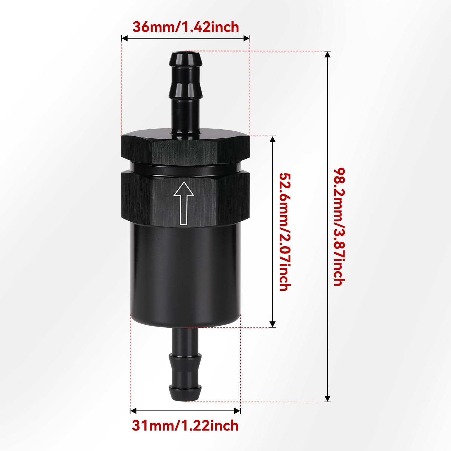 Podavelle billet aluminum black housing demonstrates durable, corrosion-resistant construction.