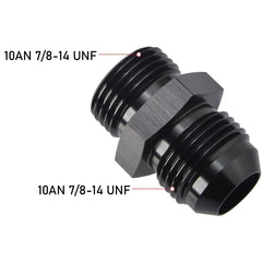 Podavelle aluminum rail fuel fitting in black enhances durability for oil, fuel, and coolant lines.