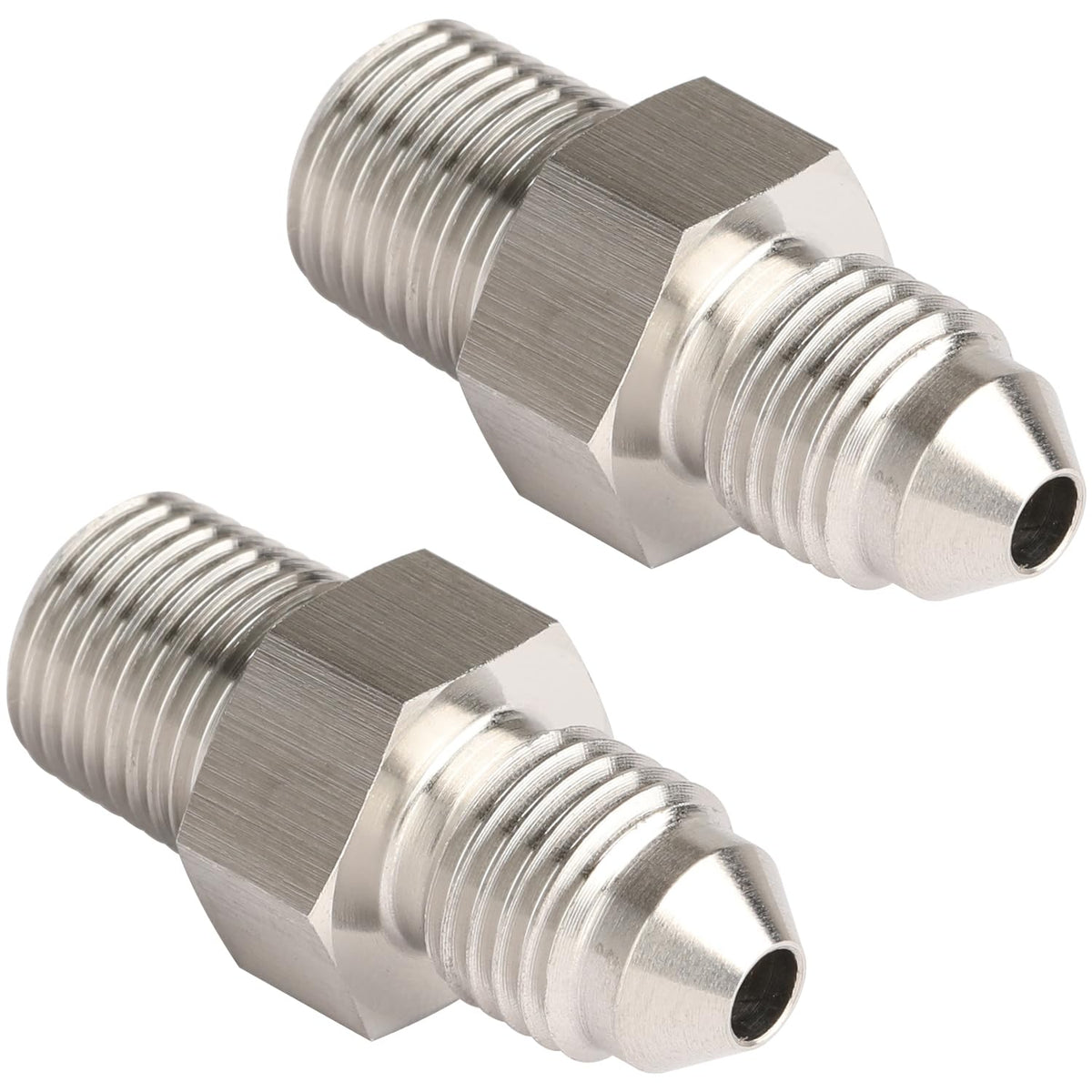 Podavelle AN3 to 1/8 NPT stainless steel fitting for leak-free connections.