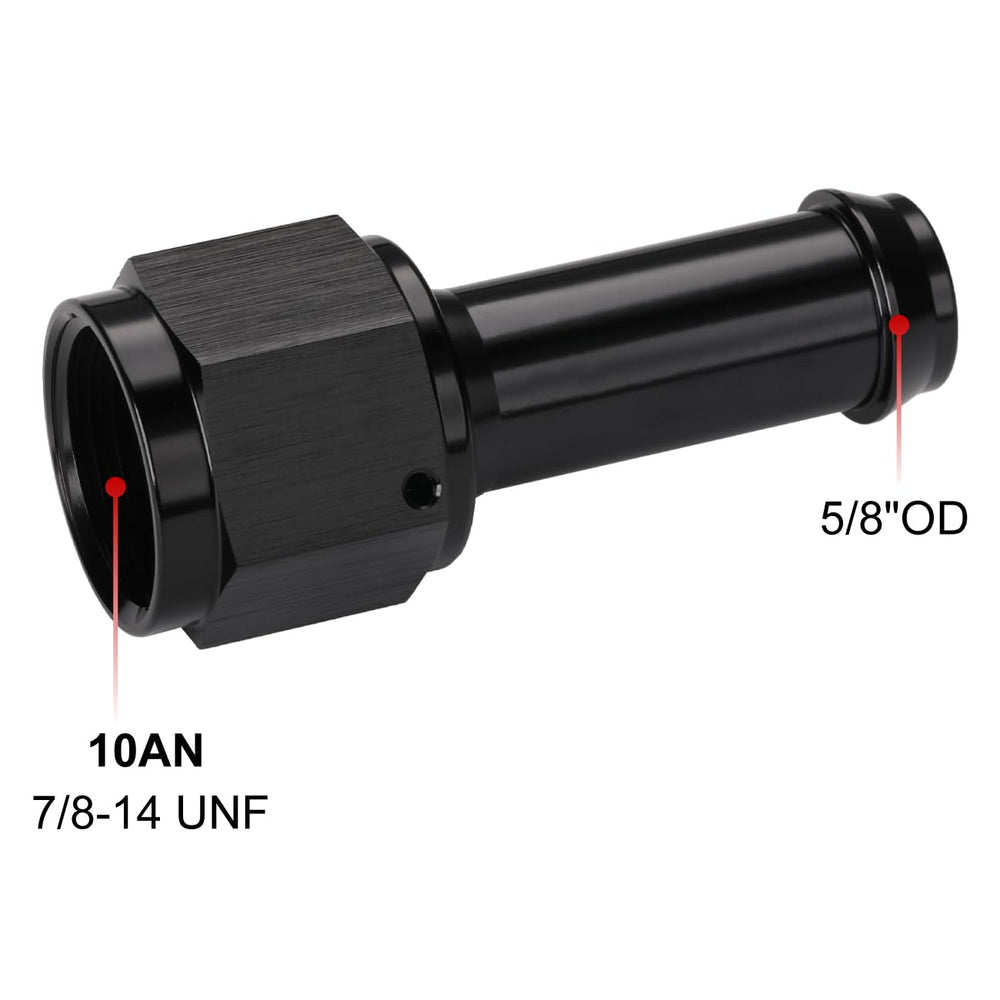Podavelle anodized black aluminum fitting highlighting durability