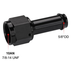 Podavelle anodized black aluminum fitting highlighting durability
