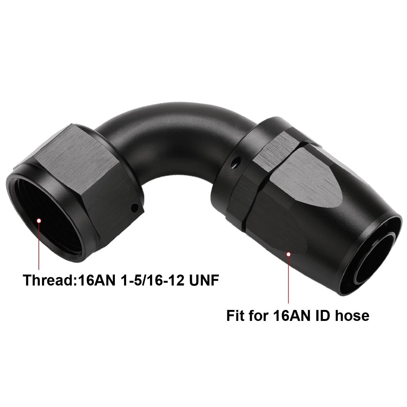 Podavelle close-up of 37-degree flare seal improves leak resistance.
