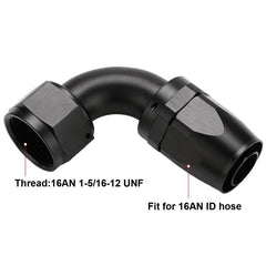 Podavelle close-up of 37-degree flare seal improves leak resistance.