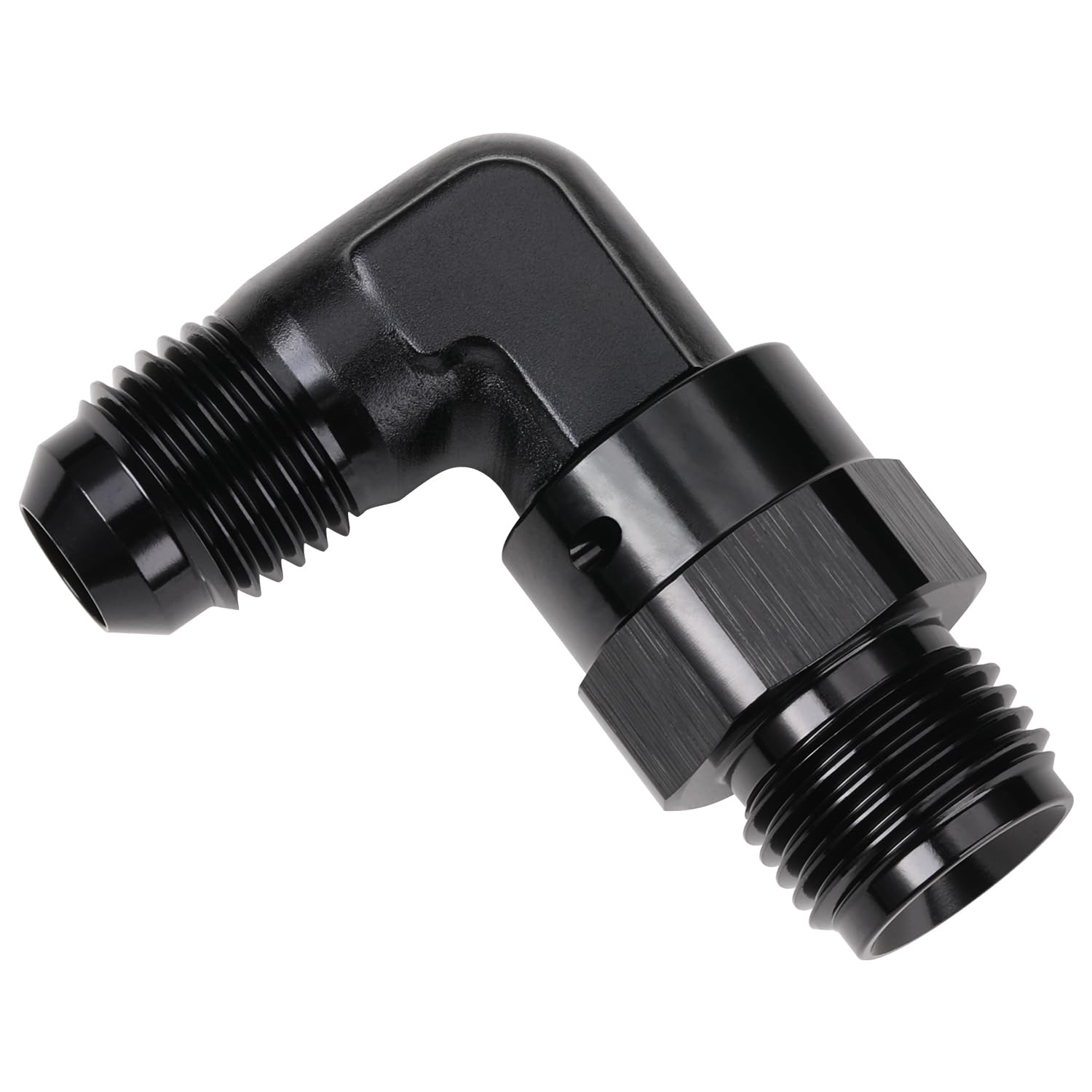 Podavelle fuel-compatible aluminum adapter in black for gasoline and alcohol blends
