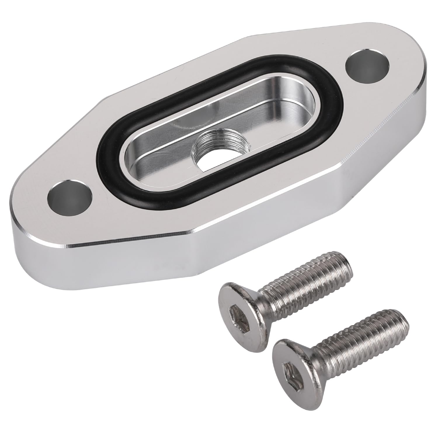 Podavelle oil feed plate package shows complete kit with O-ring and bolts.