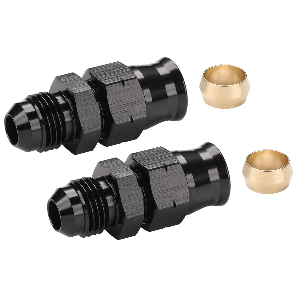 Podavelle pack two adapters to simplify upgrades to aftermarket 6AN systems.