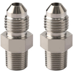 Podavelle AN to NPT connection used with brake calipers and oil systems.