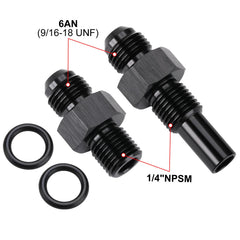 Podavelle rear 6AN fitting for 1/4 NPSM cooler line on a 4L80E transmission
