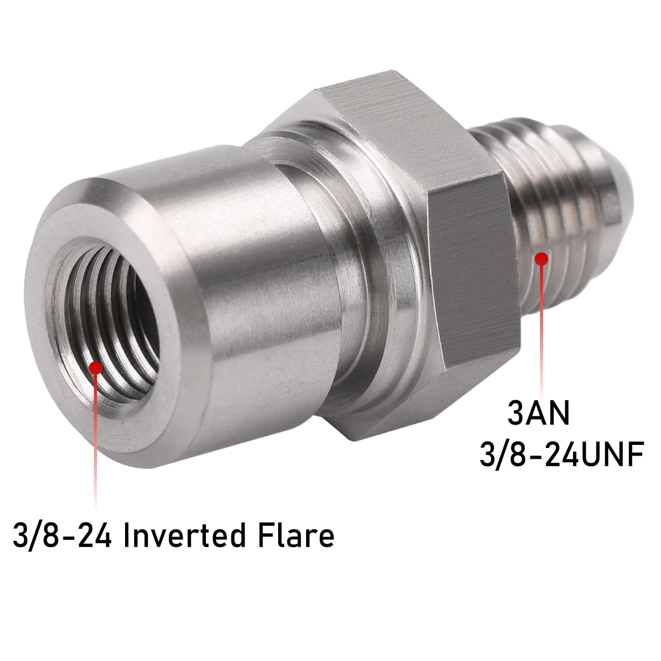 Podavelle stainless steel brake line adapter 304 stainless for durability.