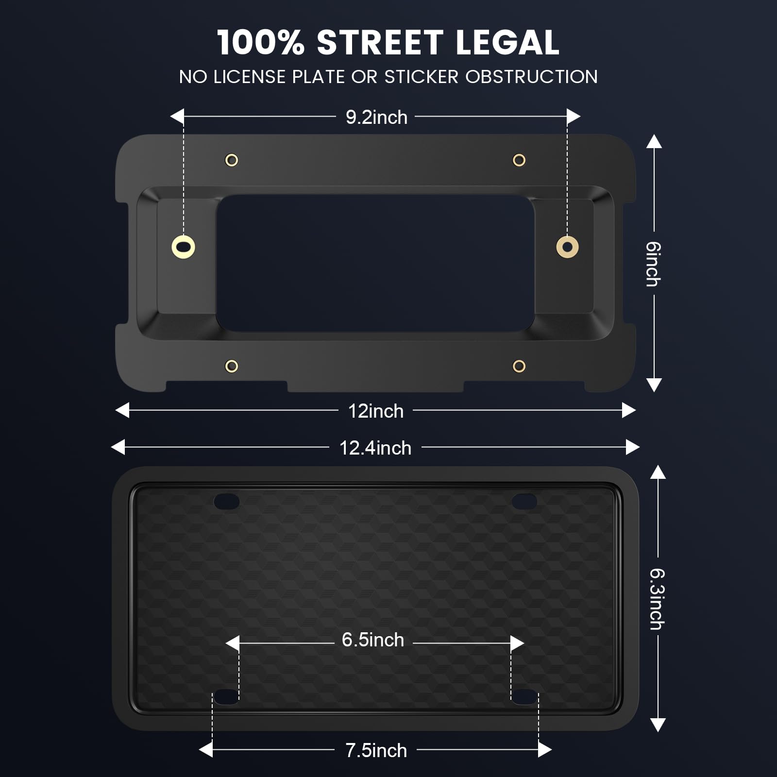 Podestaa license plate frame for Mini Cooper keeps plate secure and clean.