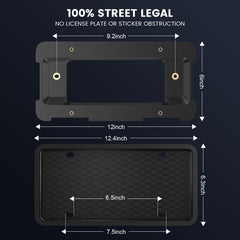 Podestaa license plate frame for Mini Cooper keeps plate secure and clean.