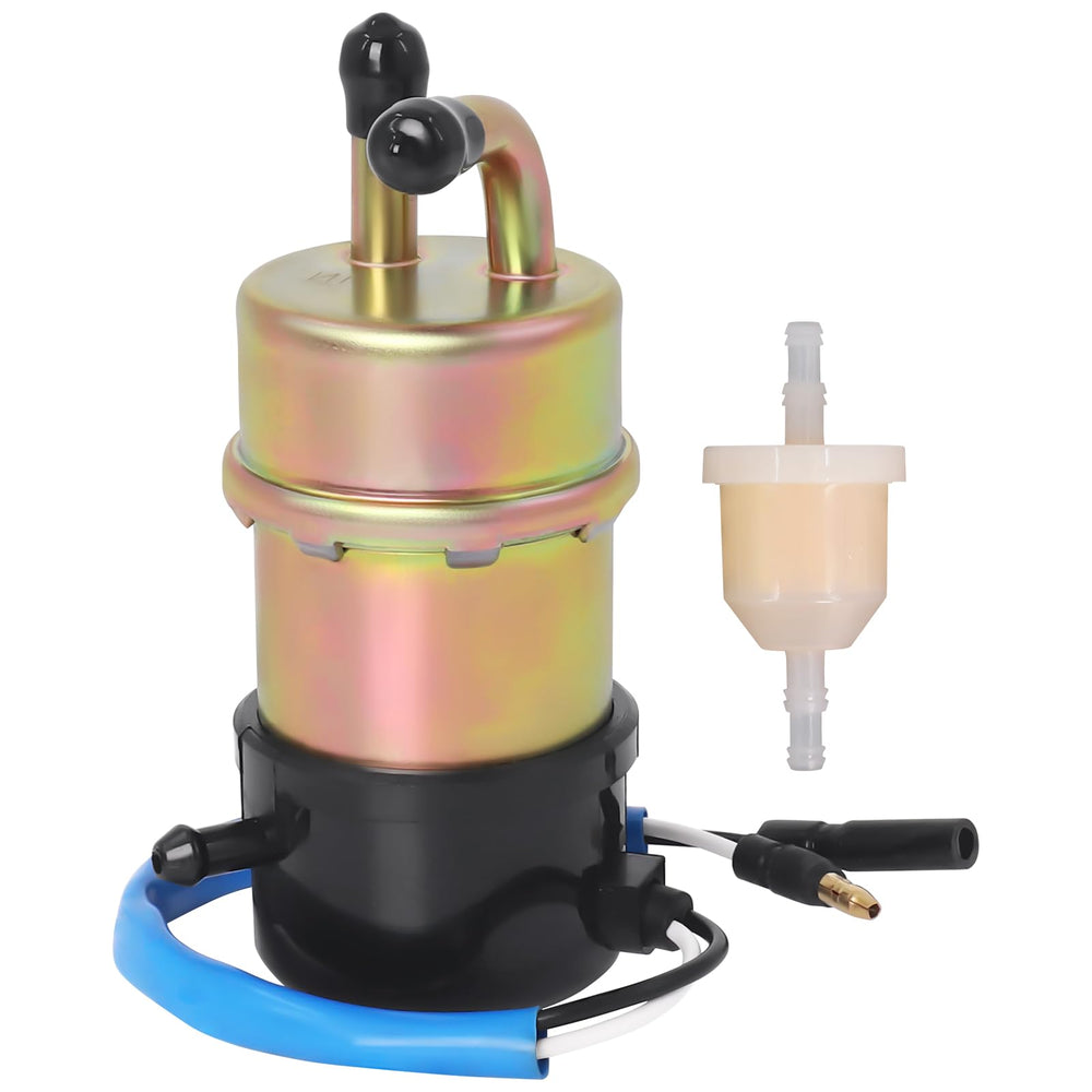 Podoy 12V fuel pump front view showing compact, install-friendly design for TRX-350.