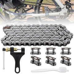 Podoy 415H 110L motorized chain mounted on a dirt bike for rugged performance
