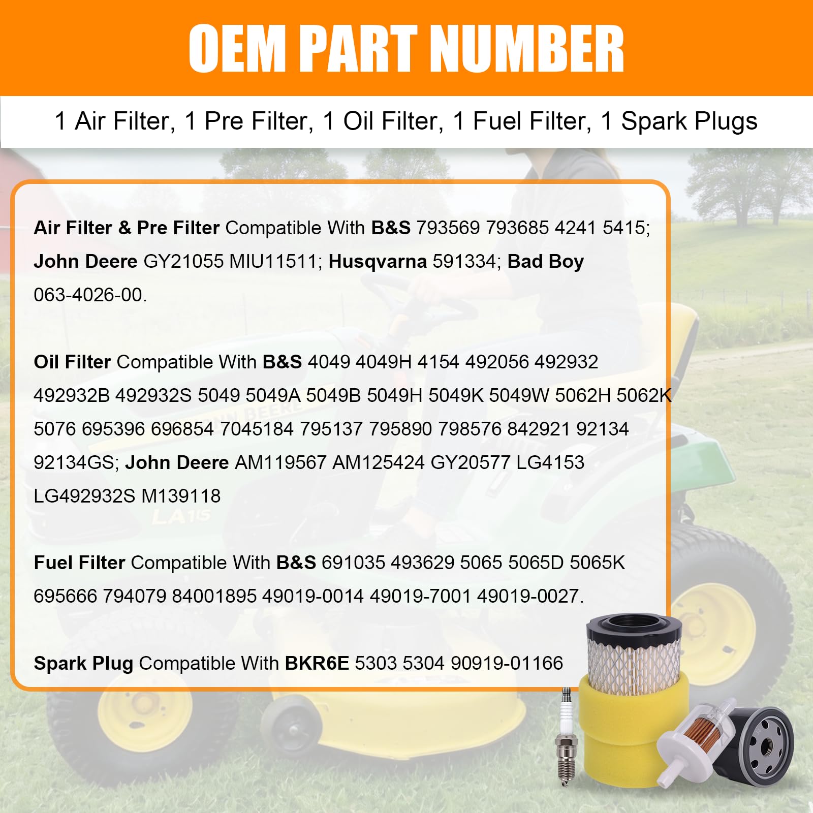 Podoy 492932S oil filter fits many engines