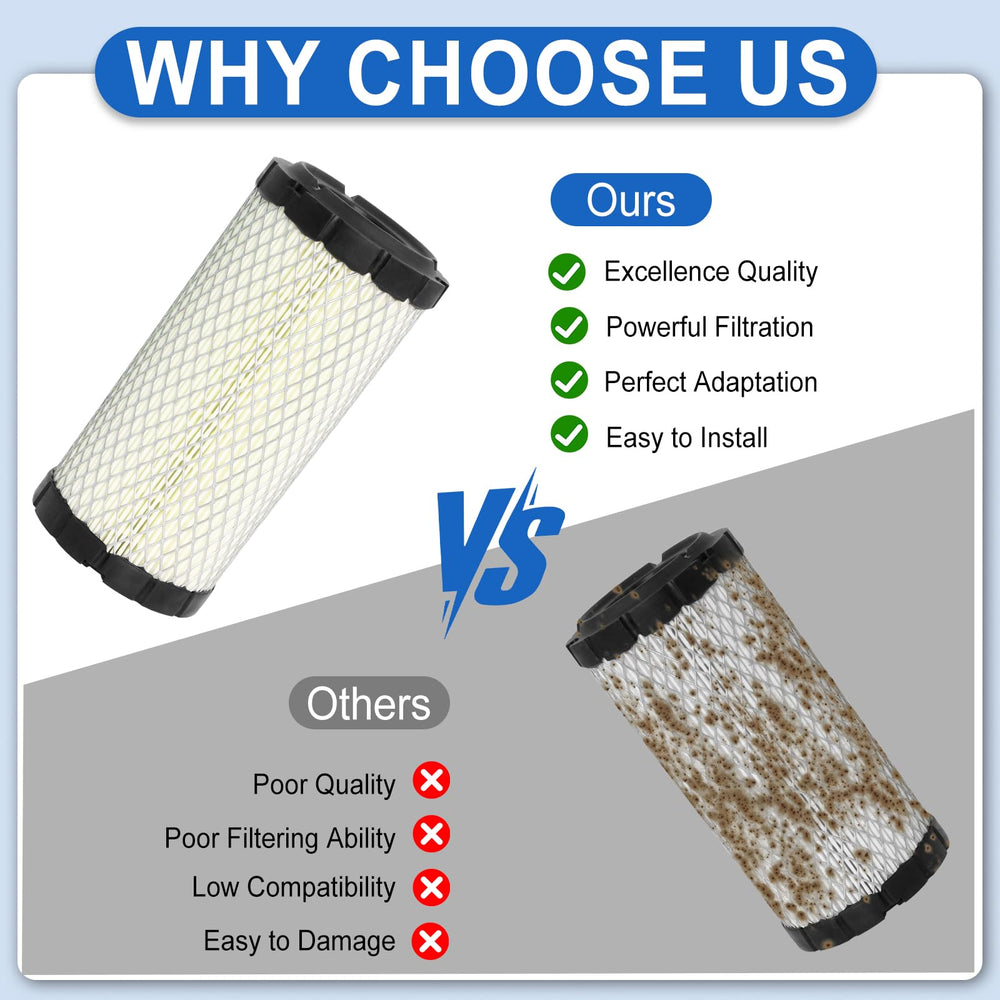 Podoy AF25550 air filter packaging includes two filters.