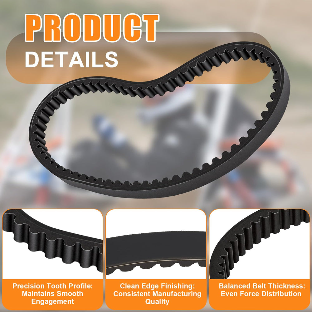 Podoy belt size specs 3/4 inch width and 27-1/32 inch length.