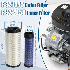 Podoy P822858 P821575 inner air filter close-up showing filtration path