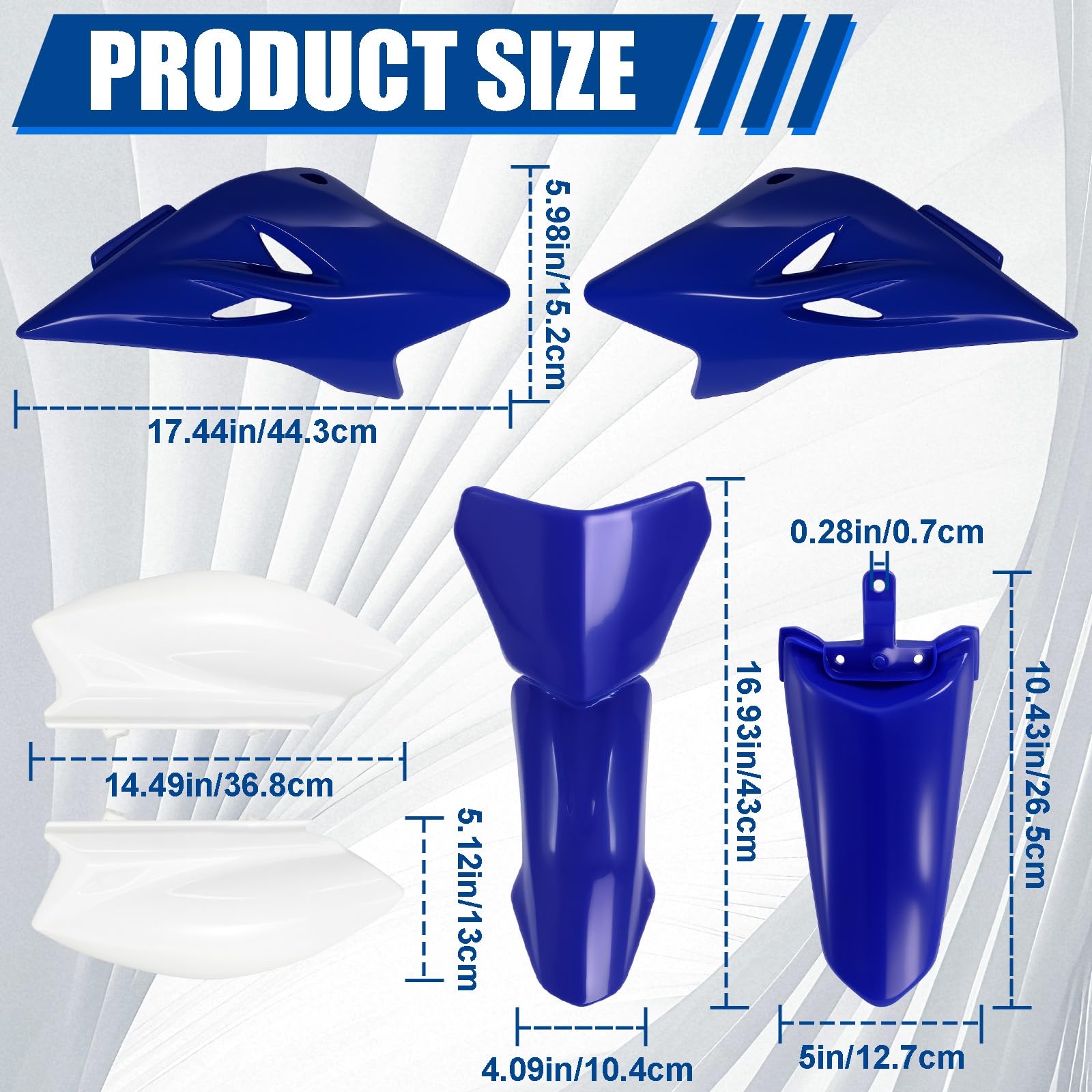 Podoy TTR50 blue-white kit shown on bike for makeover