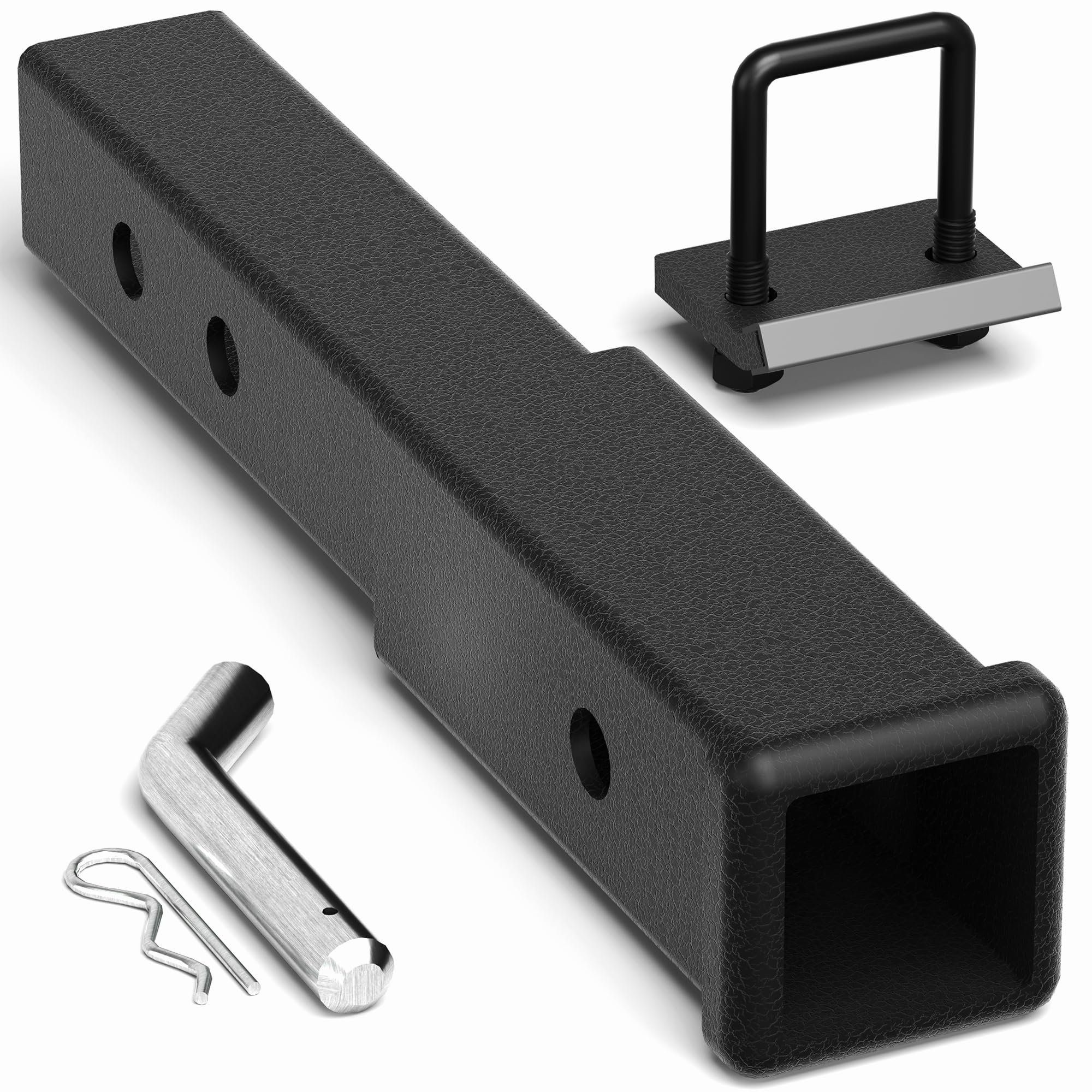 POFENZE hitch extender in 2in with 7.3–9.3 in extension for extra clearance