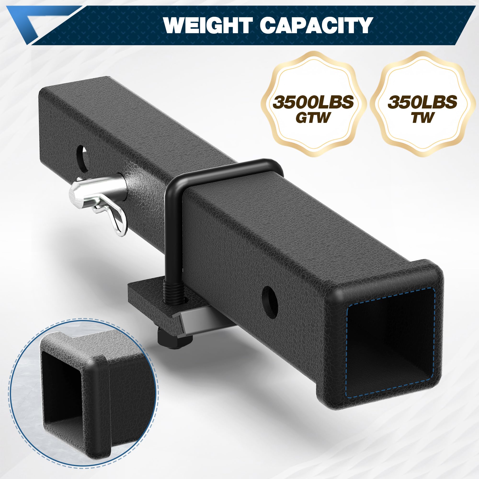 POFENZE compatible with 2in receivers for fast, tool-free setup