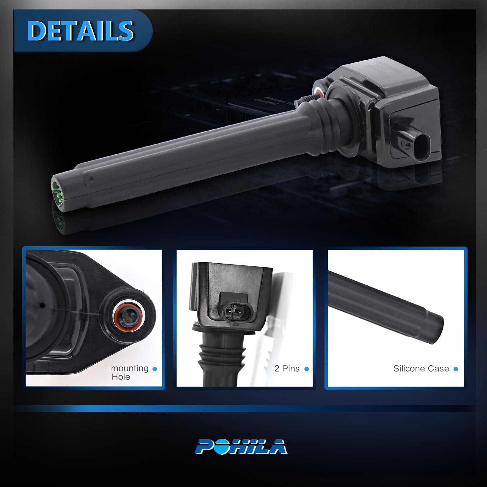 POHILA coil close-up highlights heat-resistant chip and corrosion-resistant materials