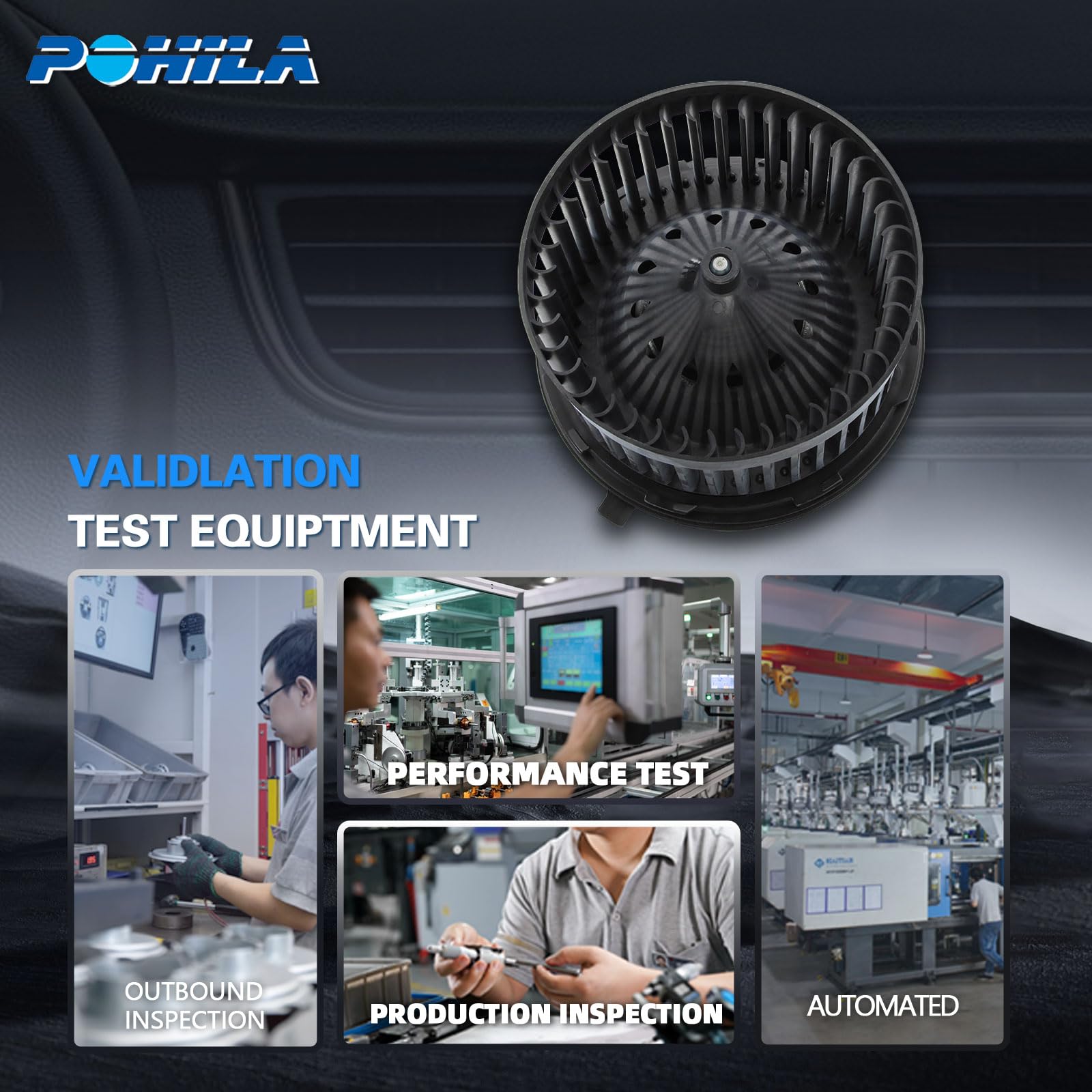 POHILA low-noise operation image suggests calmer cabin airflow.