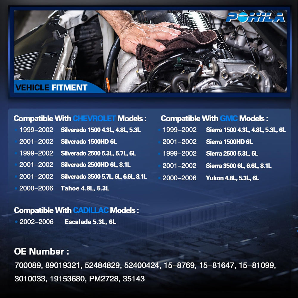 POHILA OE-compatible fit for Chevy Tahoe and GMC Yukon installations.