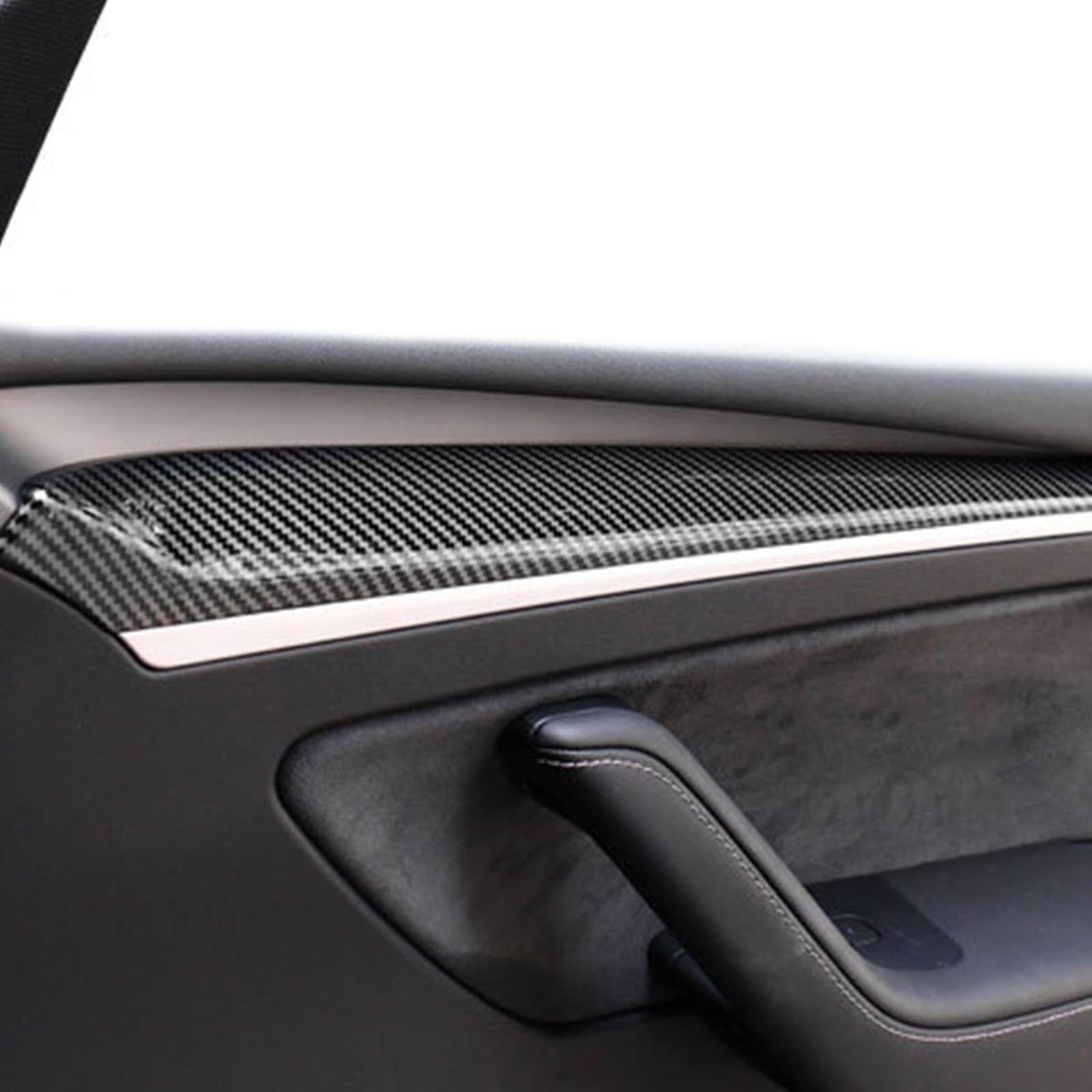 POIBWBUN dash wrap on Tesla Model 3/Y dashboard for a professional, cool look.