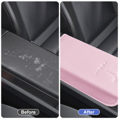 POKUNG armrest cover texture close-up highlights durable, stain-resistant surface.