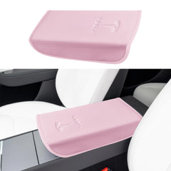 POKUNG center console leather armrest cover for Model 3 Highland with precise fit and premium feel.