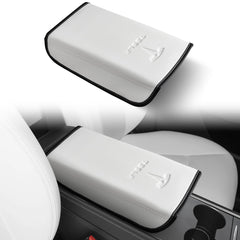 Pokung center-console leather armrest cover for Tesla 3/Y with precise fit and premium look