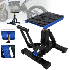 POLARBEAR dirt bike stand angle view showing sturdy lift and stability